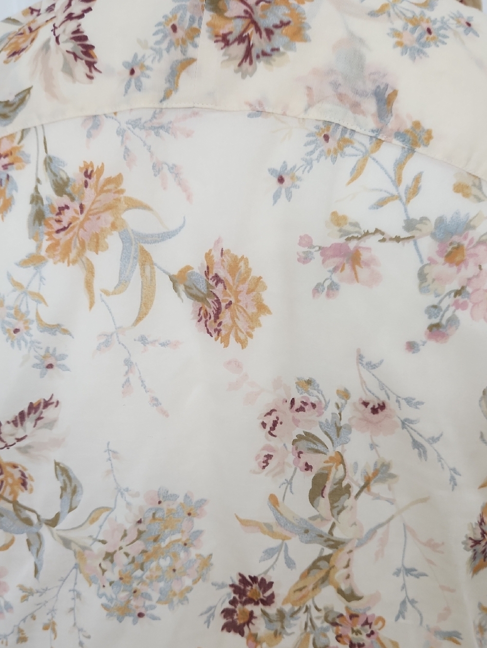 Lauren Ralph Lauren 100% Cotton Floral Button Down Shirt XL Cottagecore - Picture 3 of 4
